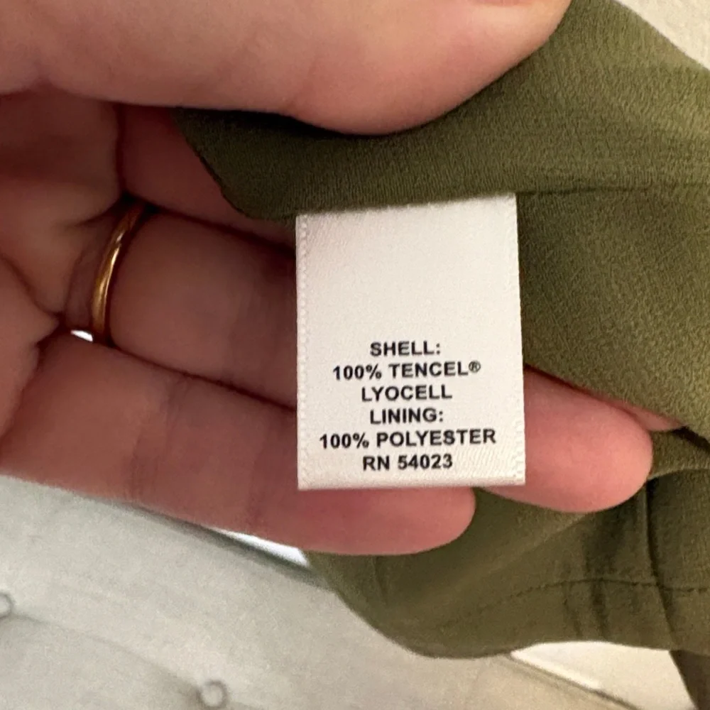 Banana Republic Olive Green Wrap Dress 4 - Picture 4 of 6